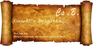 Csuvár Brigitta névjegykártya